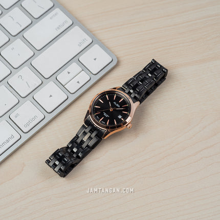 Alba AH7BM6X1 Ladies Black Dial Black Stainless Steel Strap