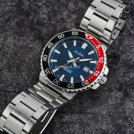 Alba Active AS9S79X1 Men Blue Dial Stainless Steel Strap