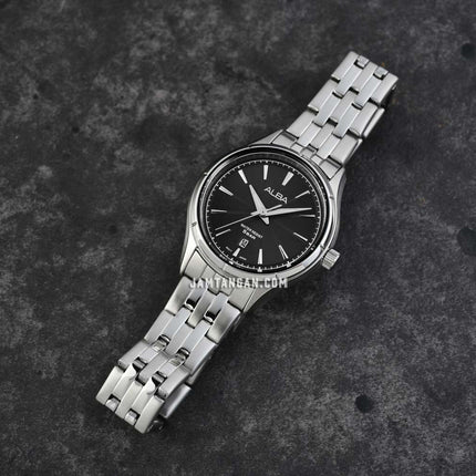 Alba AH7DK7X1 Ladies Black Dial Stainless Steel Strap