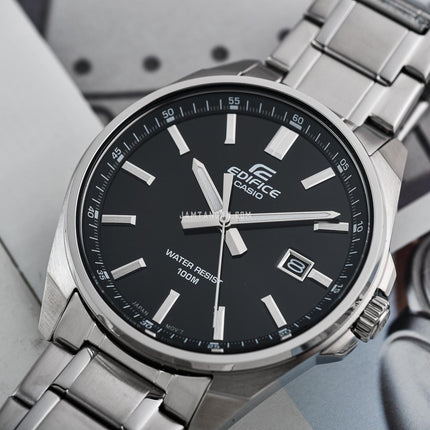 Casio Edifice EFV-150D-1AVUDF Black Dial Stainless Steel Band