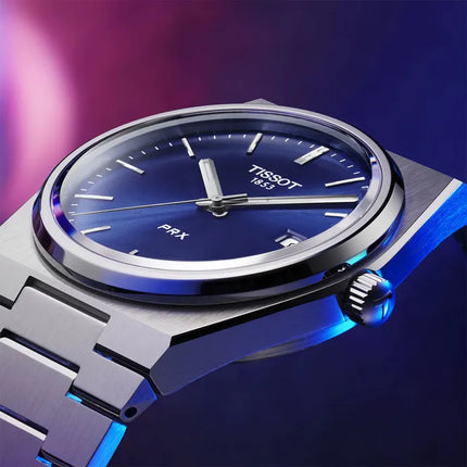 Tissot PRX 40mm T-Classic T137.410.11.041.00 Blue Dial Stainless Steel Strap