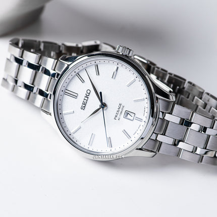 Seiko Presage SRPD39J1 Zen Garden Automatic White Dial Stainless Steel Strap