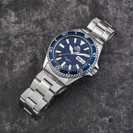 Orient Sports RA-AA0002L Kamasu Automatic Divers Blue Dial Stainless Steel Strap