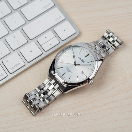 Alba AS9Q91X1 Men Silver Dial Stainless Steel Strap
