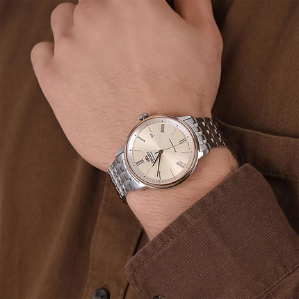Orient Contemporary RA-AC0J01S Automatic Men Beige Dial Metal Strap