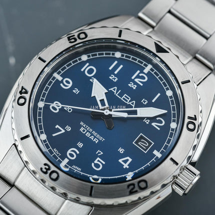 Alba AS9U73X1 Men Sport Blue Dial Stainless Steel Strap