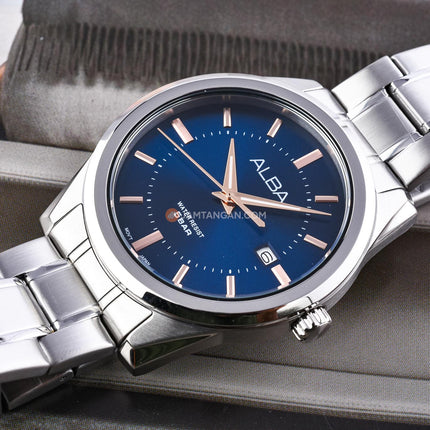 Alba AS9V63X1 Men Blue Dial Stainless Steel Strap