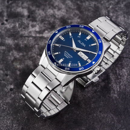 Alba Mechanical AL4593X1 Automatic Men Blue Dial Stainless Steel Strap