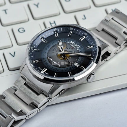 MIDO Commander M021.407.11.411.01 Gradient Blue Dial Stainless Steel Strap