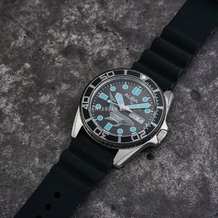 Alba AL4627X1 Men Automatic Black Dial Black Rubber Strap