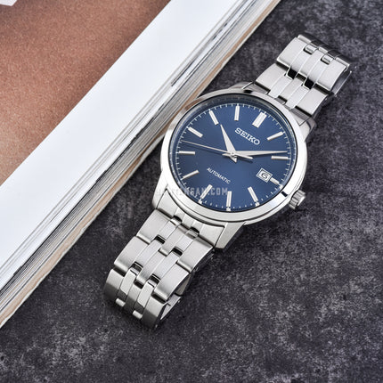 Seiko Classic SRPH87K1 Discover More Automatic Blue Dial Stainless Steel Strap