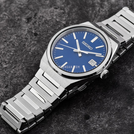 Seiko Classic SUR555P1 Men Blue Dial Stainless Steel Strap