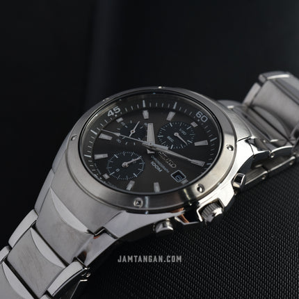 Seiko Chronograph SND779P1 Grey Dial Stainless Steel Strap