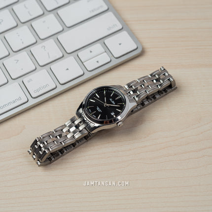 Alba AH7BM9X1_AS9Q93X1 Couple Black Dial Stainless Steel Strap