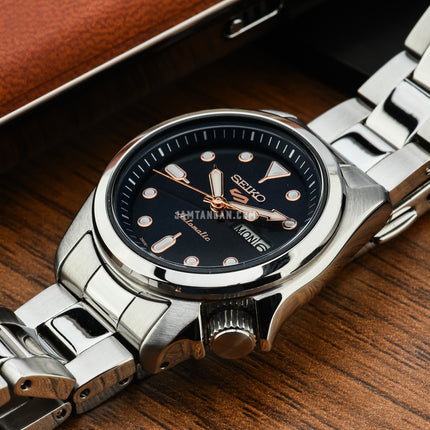Seiko 5 Sports SRE003K1 5KX SKX Sports Style Automatic Dark Blue Dial Stainless Steel Strap
