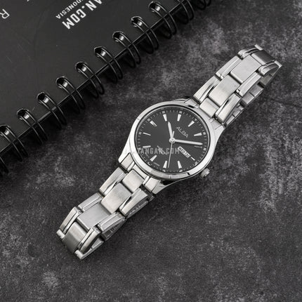 Alba Prestige AN8047X1 Ladies Black Dial Stainless Steel Strap