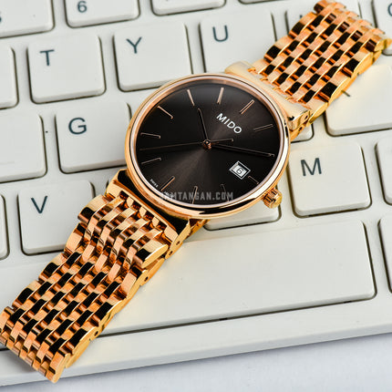 MIDO Dorada M1130.3.13.1 Grey Dial Rose Gold Stainless Steel Strap