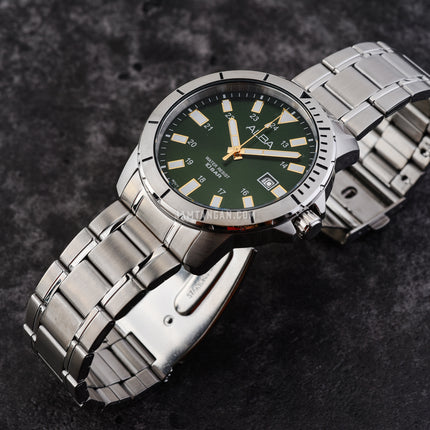 Alba Active AS9R95X1 Men Green Dial Stainless Steel Strap