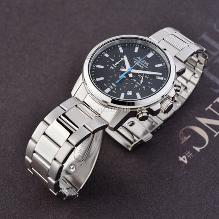 Alba Active AT3J57X1 Men Chronograph Black Dial Stainless Steel Strap