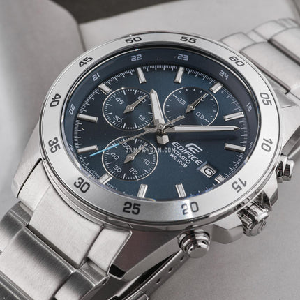 Casio Edifice EFR-526D-2AVUDF Chronograph Men Blue Dial Stainless Steel Band