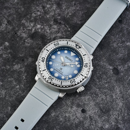 Seiko Prospex SRPG59K1 Save The Ocean Penguin Baby Tuna Automatic Divers 200M White Rubber Strap