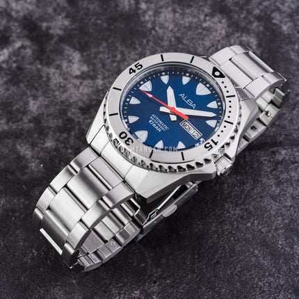 Alba Mechanical AL4579X1 Automatic Men Blue Patterned Dial Stainless Steel Strap