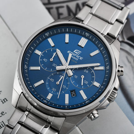 Casio Edifice EFV-650D-2AVUDF Chronograph Blue Dial Stainless Steel Band