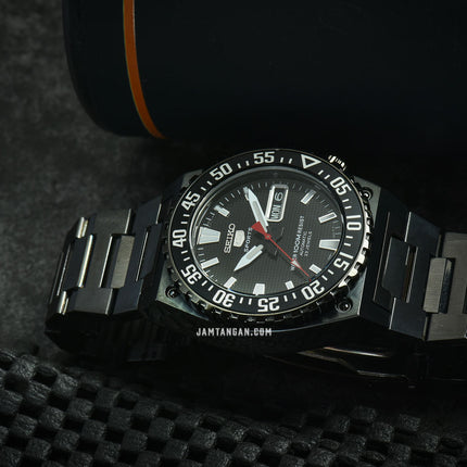 Seiko 5 Sports SNZD73K1 Automatic Men Black Dial Stainless Steel Strap