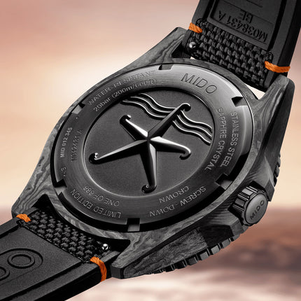 MIDO Ocean Star M042.431.77.081.00 200C Carbon COSC Rubber Strap + Extra Strap Limited Edition