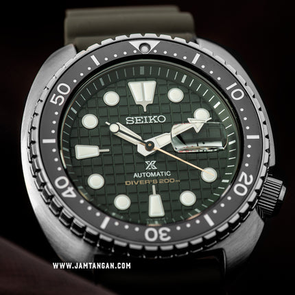 Seiko Prospex SRPE05K1 King Turtle Automatic Green Dial Green Rubber Strap