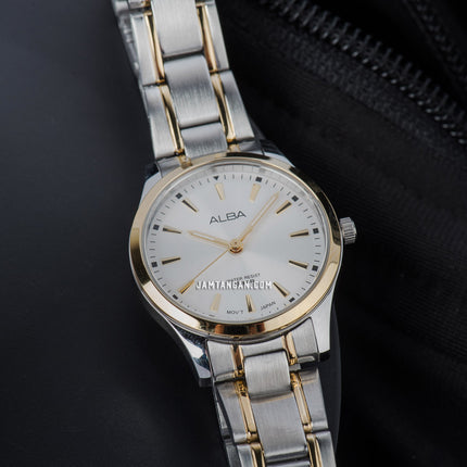 Alba Prestige ARX028X1 Ladies Silver Dial Dual Tone Stainless Steel Strap