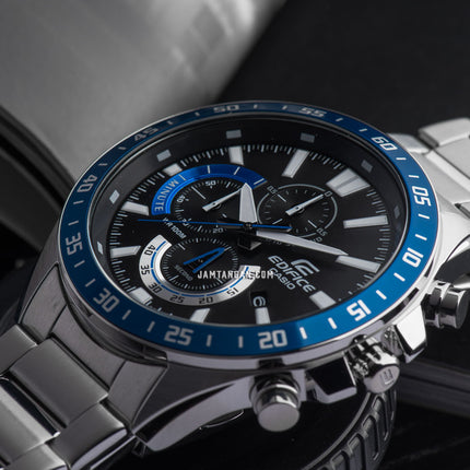 Casio Edifice EFV-620D-1A2VUDF Chronograph Black Dial Stainless Steel Strap