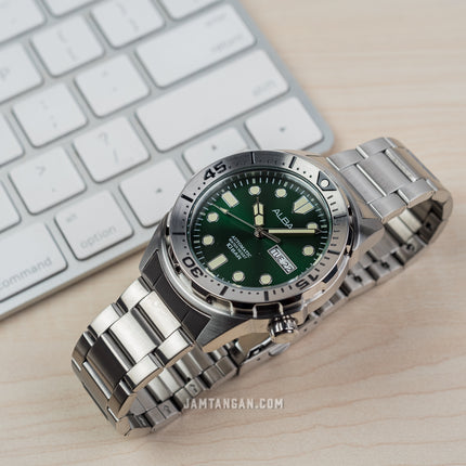 Alba Mechanical AL4371X1 Men Green Dial Stainless Steel Strap