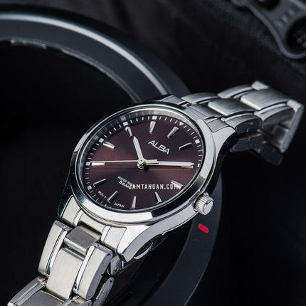 Alba Prestige ARX031X1 Ladies Dark Brown Dial Stainless Steel Strap