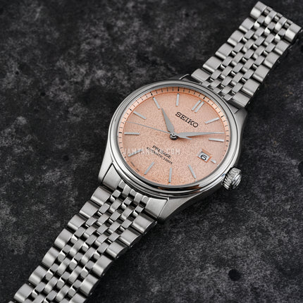 Seiko Presage SPB467J1 Automatic Classic Series Araigaki Pale Persimmon Dial Stainless Steel Strap