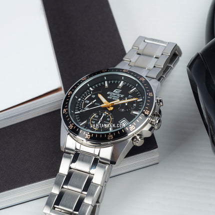 Casio Edifice EFV-540D-1A9VUDF Chronograph Men Black Dial Stainless Steel Band
