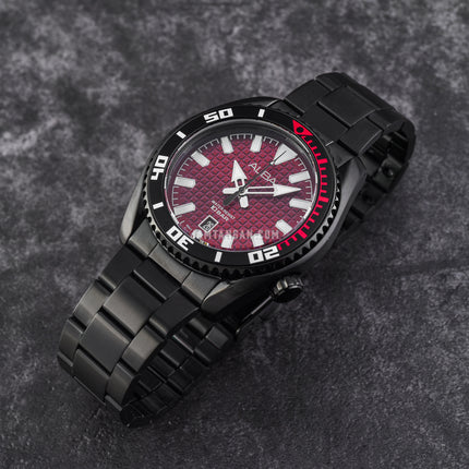Alba AS9P37X1 Men Red Dial Black Stainless Steel Strap