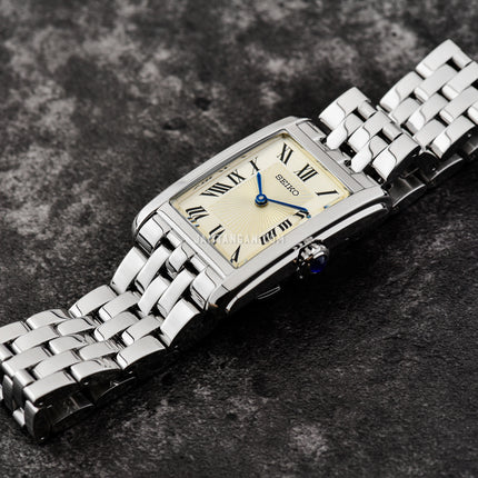 Seiko Ladies SWR083P1 White Dial Stainless Steel Strap
