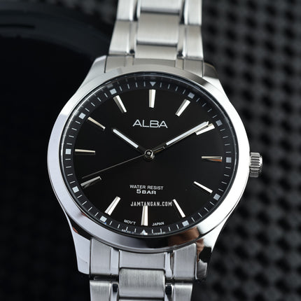 Alba Prestige ARX011X1 Men Black Dial Stainless Steel Strap