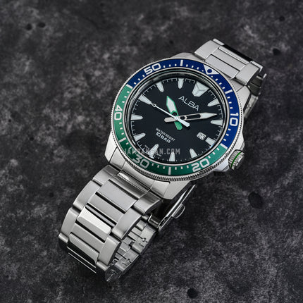Alba AS9U03X1 Men Black Dial Stainless Steel Strap