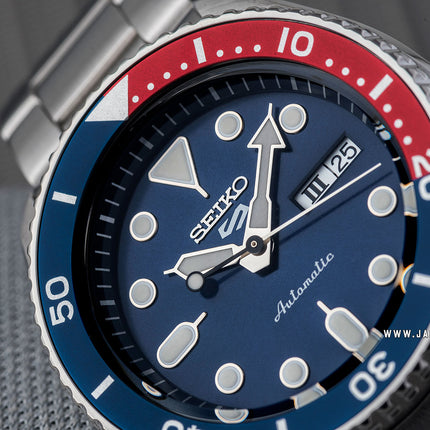 Seiko 5 Sports SRPD53K1 SKX Sports Style Pepsi Automatic Blue Dial Stainless Steel Strap