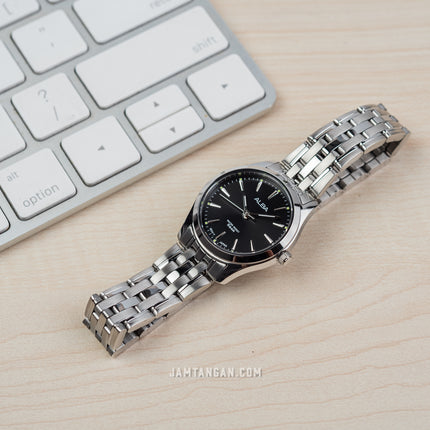 Alba ARX129X1 Ladies Black Dial Stainless Steel Strap