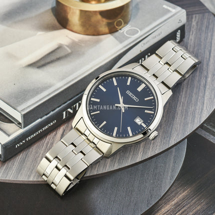 Seiko Classic SUR399P1 Discover More Blue Dial Stainless Steel Strap