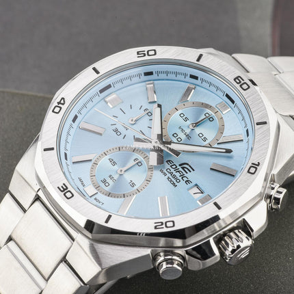 Casio Edifice EFV-640D-2BVUDF Chronograph Men Blue Dial Stainless Steel Band