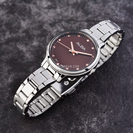 Alba Fashion ARX147X1 Ladies Brown Dial Stainless Steel Strap