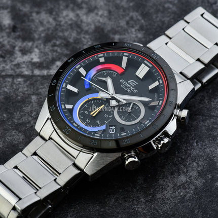 Casio Edifice EFR-573HG-1AVUDF Heat Gradation Chronograph Black Dial Stainless Steel Band