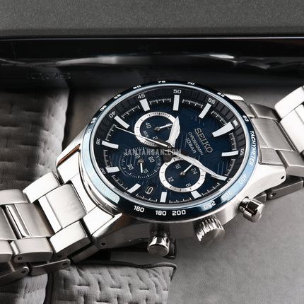 Seiko Chronograph SSB445P1 Essentials Blue Dial Stainless Steel Strap