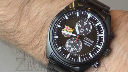 Seiko Chronograph SNN267P1 Black Dial Gunmetal Stainless Steel Strap