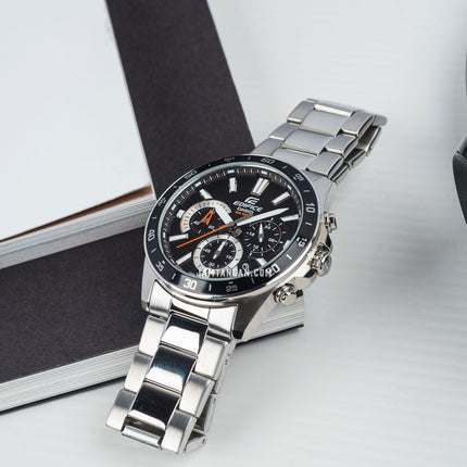Casio Edifice EFV-570D-1AVUDF Chronograph Men Black Dial Stainless Steel Strap