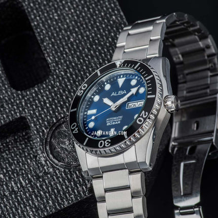 Alba Active AL4333X1 Men Automatic Dark Blue Dial Stainless Steel Strap